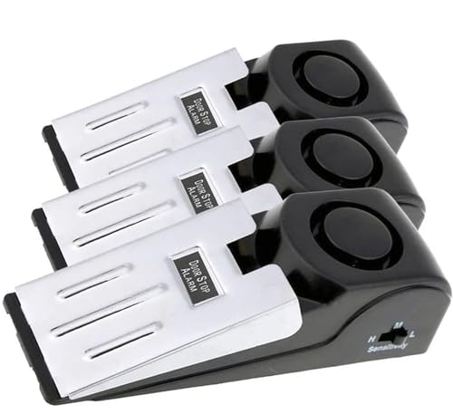 Meichoon 3er Pack Alarm Türstopper Keil Störsender für innen 120db Laute Anti-Diebstahl Tragbar Winddicht für Zuhause Hotel Eindringling Alarm Erkennung Sicherheit Persönlicher Schutz Reisen von Meichoon