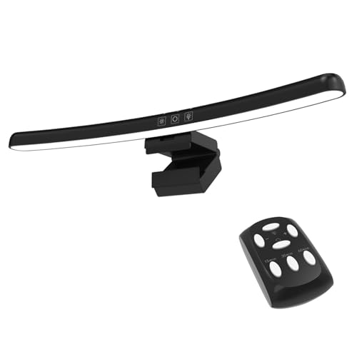 Meichoon Computer Monitor Lichtleiste gebogenes Bildschirmlicht mit Touch Control Wireless Remote Control Helligkeit einstellbar LE12 B von Meichoon