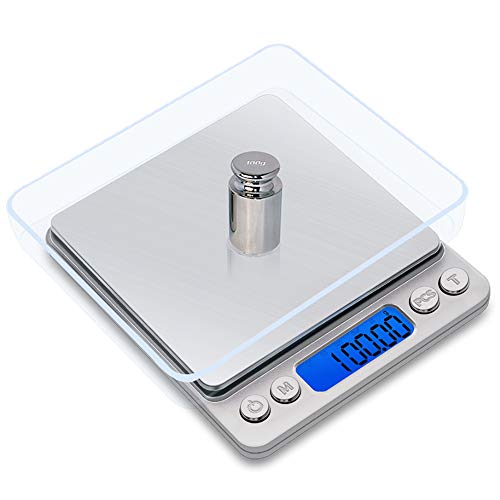 Meichoon Digital Jewelry Maßstab/Küche Lebensmittel Maßstab Stalhof P/500 g (0,01), High Precision MG Pocket Maßstab Sensitive tragbar Edelstahl Display mit Hintergrundbeleuchtung C31 von Meichoon