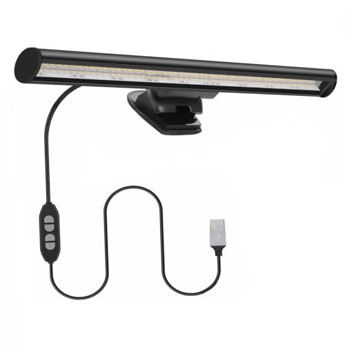 Meichoon Monitorleuchte 26cm asymmetrisch USB dimmbar blendfrei flimmerfrei für Bildschirme - LE42 von Meichoon