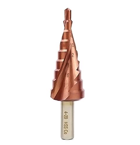 Meichoon Stufenbohrer HSS M35 4–20 mm Kobalt Spiralnut Großer Bit Pagode Stufenbohrer Set Loch Reibahle Dreieck Griff Co Bohren Senkbohrung DC17A Meichoon Stufenbohrer HSS M35 4–20 mm Kobalt Spiralnut Großer Bit Pagode Stufenbohrer Set Loch Reibahle Dreieck Griff Co Bohren Senkbohrung DC17A von Meichoon