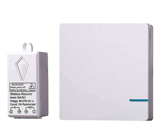 Meichoon Waterproof Wireless Light Switch Kit Remote Control No in-Wall Wiring Required Up to 101ft Range Programmable and Expandable for Ceiling Fans Lamps Easy to Install Meichoon Waterproof Wireless Light Switch Kit Remote Control No in-Wall Wiring Required Up to 101ft Range Programmable and Expandable for Ceiling Fans Lamps Easy to Install von Meichoon