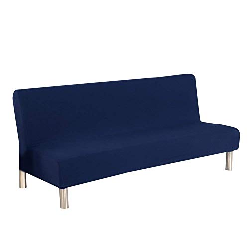 Meicynhoger Sofabezug ohne Armlehnen 3 Sitzer/2 Sitzer, Stretch Sofaüberwurf für Schlafsofa (L,Marineblau) von Meicynhoger
