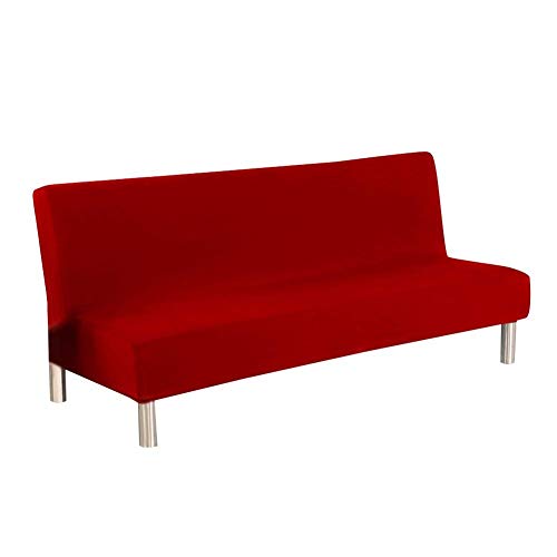 Meicynhoger Sofabezug ohne Armlehnen 3 Sitzer/2 Sitzer, Stretch Sofaüberwurf für Schlafsofa (L,Rot) von Meicynhoger