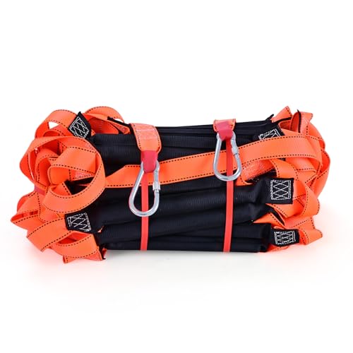 Meidansini Strickleiter, 5M Notfall Feuerleiter Training Soft Ladder, Flammensichere Seilzugleiter 2-3 Stockwerk Wiederverwendbares Fenster Balkon Baumhaus Sicherheits Rettungsleiter von Meidansini