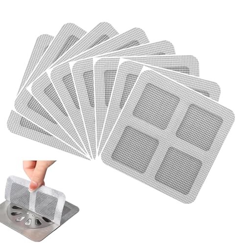 100 PCS Haarsieb Dusche, Abflusssieb Dusche Haare, Wegwerfbare Duschabfluss Haarfänger Netzaufkleber Abflusssieb Waschbecken Haarsieb Duschrinne, Floor Drain Sticker für Küchenspüle, Duschabfluss von Meifiyu
