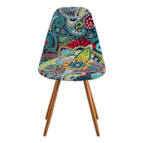 Esszimmerstuhl Hussen Skandinavische Stuhlbezüge für Esszimmer Skandinavische Stuhlhussen in gebogener Form Strech Esszimmerstühle Bezug 6er Set Paisley von Meigeh