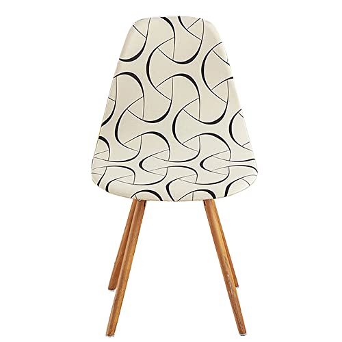Meigeh Esszimmerstuhlhussen Skandinavische Stuhlhussen für Esszimmer Stretch Skandinavische Stuhlhussen Stuhlbezüge in gebogener Form 4er Set von Meigeh