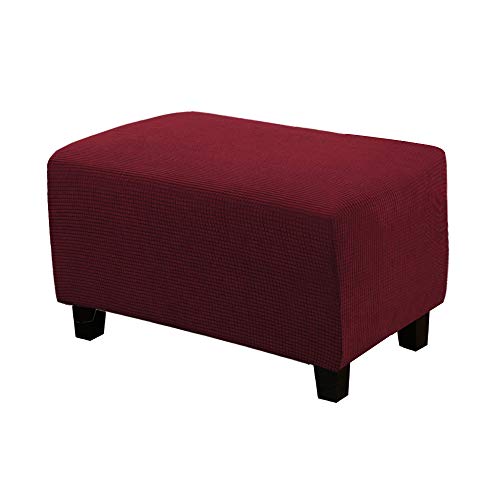 Hocker bezug Rechteckige Pouf copertura Hocker Abdeckung Rechteckige Pouf Abdeckung Hockerbezug Ottomane Schonbezug Weinrot von Meigeh