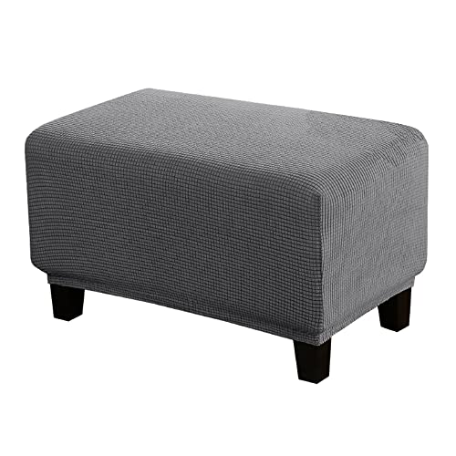 Meigeh Hocker bezug Rechteckige Pouf copertura Hocker Abdeckung Rechteckige Pouf Abdeckung Hockerbezug Ottomane Schonbezug Grau von Meigeh