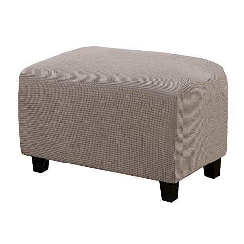 Meigeh Hocker bezug Rechteckige Pouf copertura Hocker Abdeckung Rechteckige Pouf Abdeckung Hockerbezug Ottomane Schonbezug Hellbraun von Meigeh