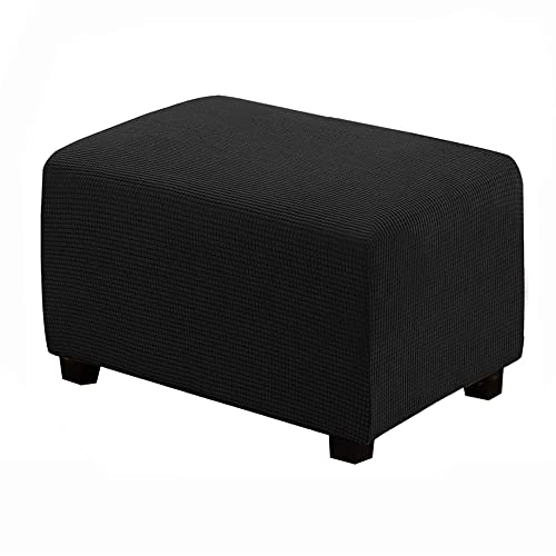 Meigeh Hocker bezug Rechteckige Pouf copertura Hocker Abdeckung Rechteckige Pouf Abdeckung Hockerbezug Ottomane Schonbezug Schwarz von Meigeh