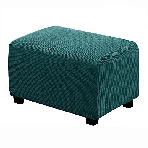 Meigeh Hocker bezug Rechteckige Pouf copertura Hocker Abdeckung Rechteckige Pouf Abdeckung Hockerbezug Ottomane Schonbezug Tiefwasserblau von Meigeh