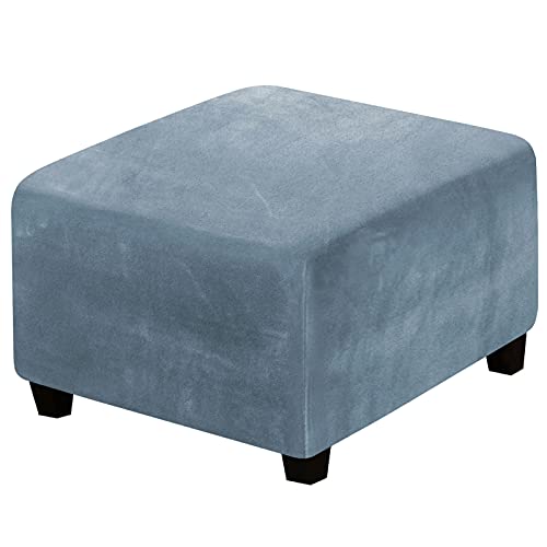 Meigeh Hocker bezug rechteckig hockerbezüge bezug für hocker quadratisch ottomane hocker bezug Ottomane Schonbezug Graublau von Meigeh