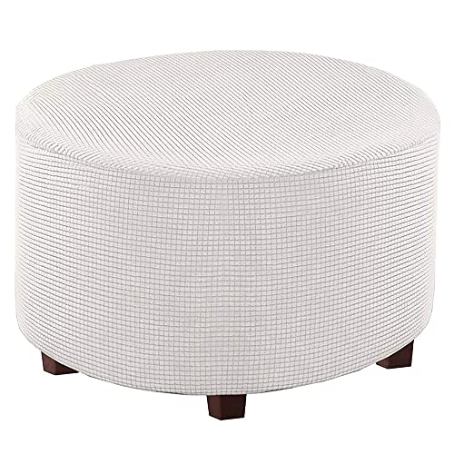 Meigeh Runde Hockerbezug Osmanische Bezüge Hockerbezug Rund Pouffe Schonbezug Hocker Abdeckung Fußhocker Runde Hocker Ottomane Bezug von Meigeh