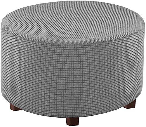 Meigeh Runde Hockerbezug Osmanische Bezüge Hockerbezug Rund Pouffe Schonbezug Hocker Abdeckung Fußhocker Runde Hocker Ottomane Bezug von Meigeh