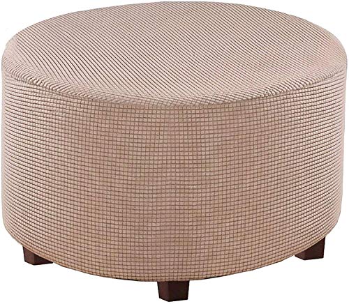 Meigeh Runde Hockerbezug Osmanische Bezüge Hockerbezug Rund Pouffe Schonbezug Hocker Abdeckung Fußhocker Runde Hocker Ottomane Bezug von Meigeh