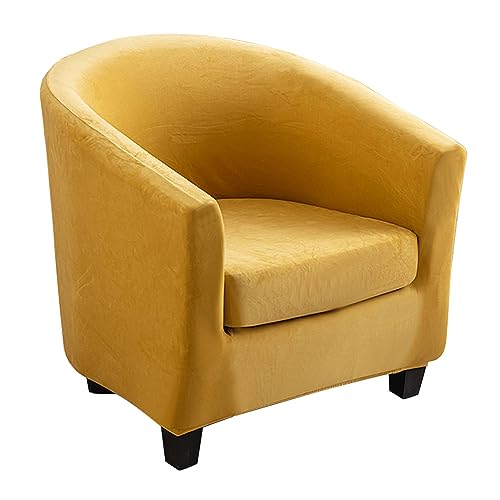 Meigeh Sesselbezug Samt Sesselschoner 2 Stück Sesselhusse Stretch Sesselüberwurf Schonbezüge Cocktailsessel für Tullsta Stuhl Gelb Meigeh Sesselbezug Samt Sesselschoner 2 Stück Sesselhusse Stretch Sesselüberwurf Schonbezüge Cocktailsessel für Tullsta Stuhl Gelb von Meigeh