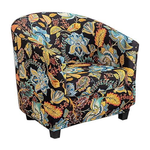 Meigeh Sesselbezug Tub Club Stuhlbezüge Sesselschoner 2 Stück Sesselhusse Stretch Clubsessel Sesselüberwurf für Tullsta Stuhl Hundert Blumen von Meigeh