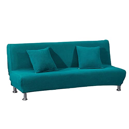 Meigeh Sofabezug ohne armlehnen Stretch Armlose sofaüberwurf Sofahusse Ohne Armlehne 2 sitzer Sofa Abdeckung Schlafsofa bezug Saphirblau, kein Kissenbezug Meigeh Sofabezug ohne armlehnen Stretch Armlose sofaüberwurf Sofahusse Ohne Armlehne 2 sitzer Sofa Abdeckung Schlafsofa bezug Saphirblau, kein Kissenbezug von Meigeh