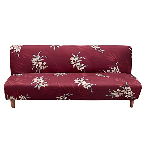 Meigeh Sofabezug ohne armlehnen Stretch Armlose sofaüberwurf Sofahusse Ohne Armlehne 3 sitzer Sofa Abdeckung Schlafsofa bezug von Meigeh