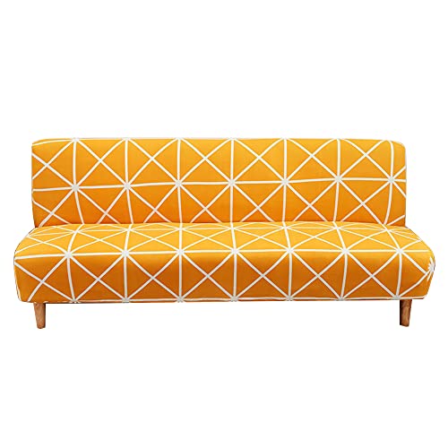 Meigeh Sofabezug ohne armlehnen Stretch Armlose sofaüberwurf Sofahusse Ohne Armlehne 3 sitzer Sofa Abdeckung Schlafsofa bezug von Meigeh
