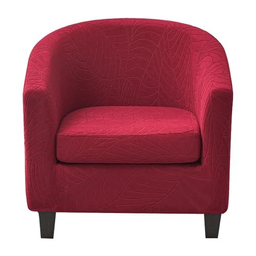 Sesselbezug Stretch Sesselschoner 2 Stück Sesselhusse Stretch Sesselüberwurf für Tullsta Stuhl Cocktailsessel Schonbezüge Weinrot von Meigeh