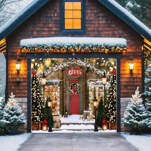 Polyester-Garagentorabdeckung, Dekoration, 2,1 x 2,4 m, Weihnachtsgeschenk, Garagentorabdeckung, Banner für Familienurlaub, Neujahr, Party, Urlaub, Outdoor-Wanddekoration Polyester-Garagentorabdeckung, Dekoration, 2,1 x 2,4 m, Weihnachtsgeschenk, Garagentorabdeckung, Banner für Familienurlaub, Neujahr, Party, Urlaub, Outdoor-Wanddekoration von Meiguiman