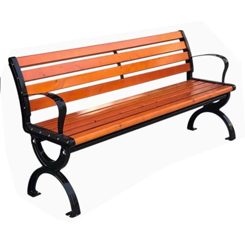Meihkkud Gartenbank für den Außenbereich, Robuste und langlebige Gartenbänke，Terrasse und Lounge, Bank mit Rückenlehne，für Balkon, Terrasse & Garten(120 * 50 * 73cm/47.2 * 15.7 * 28.7in) von Meihkkud
