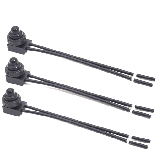 3Stück 12v Tastenschalter Wasserdicht Selbstsperrender Druckknopfschalter,pushbutton switches EIN/AUS SPST mini Knopfschalter mit Gummikappe für Motorrad,Auto,RV 3Stück 12v Tastenschalter Wasserdicht Selbstsperrender Druckknopfschalter,pushbutton switches EIN/AUS SPST mini Knopfschalter mit Gummikappe für Motorrad,Auto,RV von Meijeegu