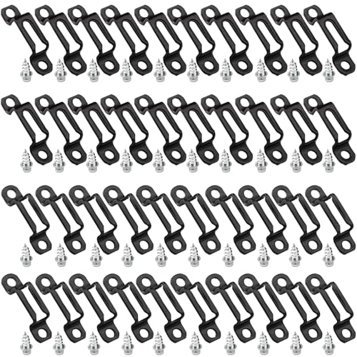 40 Stück Unsichtbare Verbindungsstücke 2 in 1 Versteckter Unsichtbarer Verbindungsstück für Kabinett-Verbindungsstücke Möbelbefestigungen mit Schrauben 1.6 * 0.4 * 0.35 in （L*W*H） (Schwarz) von Meijeegu