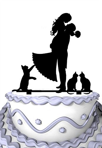 Meijiafei Bräutigam Hold Braut mit 3 Katzen Hochzeitsparty Acryl Tortenaufsatz Meijiafei Bräutigam Hold Braut mit 3 Katzen Hochzeitsparty Acryl Tortenaufsatz von Meijiafei