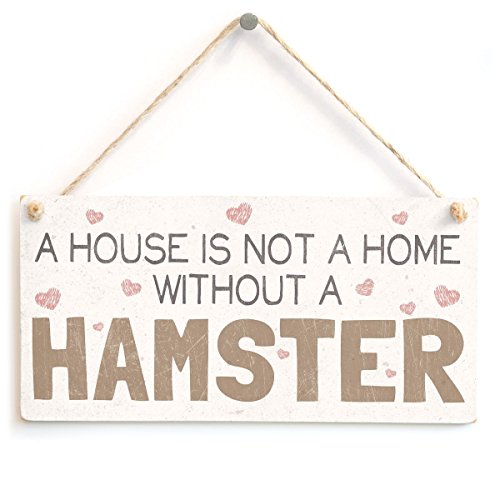 Meijiafei Schild mit Aufschrift "A House is Not A Home Without A Hamster", PVC, 25,4 x 12,7 cm von Meijiafei