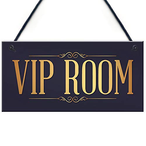 Meijiafei VIP Room Man Cave Home Bar Schild Pub Club Hängeschild Garten Schuppen Geschenk für Ihn 25,4 x 12,7 cm Meijiafei VIP Room Man Cave Home Bar Schild Pub Club Hängeschild Garten Schuppen Geschenk für Ihn 25,4 x 12,7 cm von Meijiafei