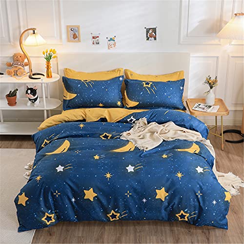 Meiju-shop Mateju Bettwäsche Set 3 Teilig, Sternenhimmel Drucken Bettwäsche-Sets Microfaser Bettbezug Set mit Reißverschluss Bettbezug und Kissenbezug für Erwachsene & Kinder (Gelbe Sterne,135x200cm) Meiju-shop Mateju Bettwäsche Set 3 Teilig, Sternenhimmel Drucken Bettwäsche-Sets Microfaser Bettbezug Set mit Reißverschluss Bettbezug und Kissenbezug für Erwachsene & Kinder (Gelbe Sterne,135x200cm) von Meiju-shop