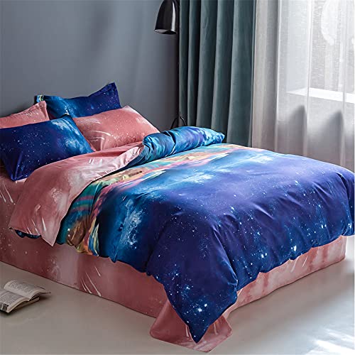Meiju-shop Mateju Bettwäsche Set 3 Teilig, Sternenhimmel Drucken Bettwäsche-Sets Microfaser Bettbezug Set mit Reißverschluss Bettbezug und Kissenbezug für Erwachsene & Kinder (Regenbogen,135x200cm) Meiju-shop Mateju Bettwäsche Set 3 Teilig, Sternenhimmel Drucken Bettwäsche-Sets Microfaser Bettbezug Set mit Reißverschluss Bettbezug und Kissenbezug für Erwachsene & Kinder (Regenbogen,135x200cm) von Meiju-shop