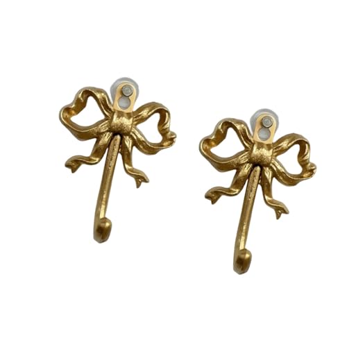 2 x Vintage-Haken in Schleifenform, Dekoration, Metall, dekorativer Wandhaken, Kleiderhaken zum Aufhängen von Bademänteln, Hüten, Taschen, Schlafzimmern von Meiliyizu