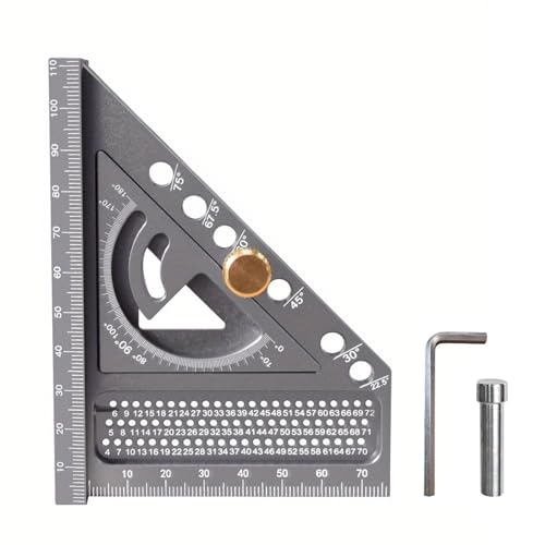 Doppelzweck-Messlineal-Set aus Aluminiumlegierung, korrosionsbeständig, für 45° und 90°-Winkel, Markierung bei Holzhandwerksprojekten, Holzbearbeitung, Messlineal Doppelzweck-Messlineal-Set aus Aluminiumlegierung, korrosionsbeständig, für 45° und 90°-Winkel, Markierung bei Holzhandwerksprojekten, Holzbearbeitung, Messlineal von Meiliyizu