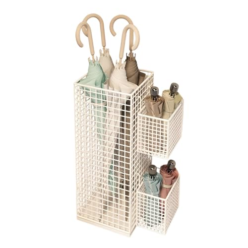 Eleganter Schirmständer aus Eisen für den Eingangsbereich, Bodenschutz, mehrere Fächer, Stauraum mit stabilem Sockel, Metallschirmständer mit Netz-Design Eleganter Schirmständer aus Eisen für den Eingangsbereich, Bodenschutz, mehrere Fächer, Stauraum mit stabilem Sockel, Metallschirmständer mit Netz-Design von Meiliyizu
