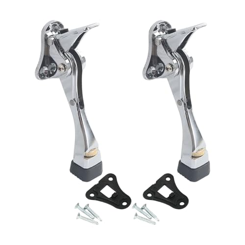Kickdown-Türstopper, Zincs, Legierung, verstellbarer Türhalter mit rutschfester Gummispitze, Wandschutz, einfache Installation, verstellbare Halterung mit rutschfester Gummispitze, 2 Stück Kickdown-Türstopper, Zincs, Legierung, verstellbarer Türhalter mit rutschfester Gummispitze, Wandschutz, einfache Installation, verstellbare Halterung mit rutschfester Gummispitze, 2 Stück von Meiliyizu