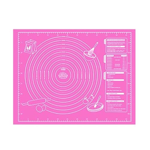 Meiliyizu Backmatte, Silikon-Backmatte, Silikon-Teigmatte, rutschfest, hitzebeständig, Küchenunterlage, Silikon-Textur zum Kochen und Backen, Rosa, L Meiliyizu Backmatte, Silikon-Backmatte, Silikon-Teigmatte, rutschfest, hitzebeständig, Küchenunterlage, Silikon-Textur zum Kochen und Backen, Rosa, L von Meiliyizu