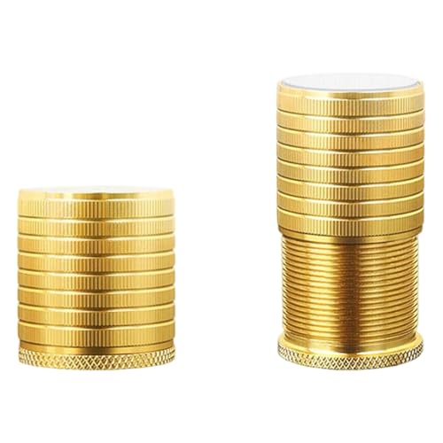 Meiliyizu Goldfarbene Tischbein-Stabilisatoren, 43 mm, verstellbare Nivellierpads für wackelige Tische, Büros, schnell installierbare Tischbeinerhöhungen von Meiliyizu