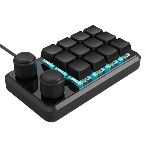 Meiliyizu Makro-Pad mit 12 Tasten für Gamer und professionelle RGBs, beleuchtet, programmierbar mit Typ-C-Kabel Meiliyizu Makro-Pad mit 12 Tasten für Gamer und professionelle RGBs, beleuchtet, programmierbar mit Typ-C-Kabel von Meiliyizu