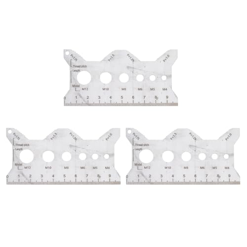 Multifunktionales präzises Gewindemesswerkzeug mit zweisprachiger Markierung, korrosionsbeständige Edelstahlkonstruktion, doppelseitige Gewindesteigungen, Messschieber Multifunktionales präzises Gewindemesswerkzeug mit zweisprachiger Markierung, korrosionsbeständige Edelstahlkonstruktion, doppelseitige Gewindesteigungen, Messschieber von Meiliyizu