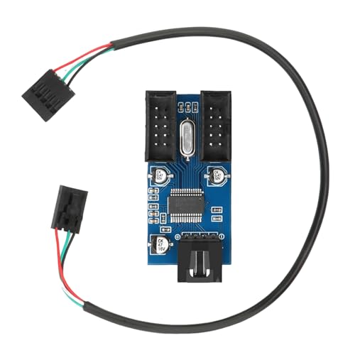 USB 2.0 9-poliger Erweiterungsadapter, 9-poliger USB-Splitter mit 15-poligem Stromanschluss, für Gamer, Designer und Programmierer, Gaming-PC, USB-Erweiterung USB 2.0 9-poliger Erweiterungsadapter, 9-poliger USB-Splitter mit 15-poligem Stromanschluss, für Gamer, Designer und Programmierer, Gaming-PC, USB-Erweiterung von Meiliyizu