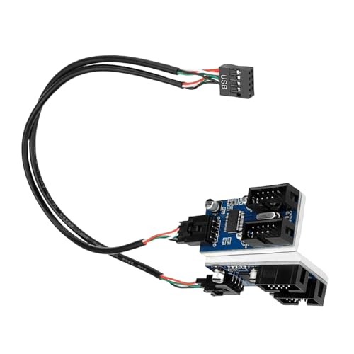 USB 2.0 9-poliger Erweiterungsadapter, 9-poliger USB-Splitter mit 15-poligem Stromanschluss, für Gamer, Designer und Programmierer, Gaming-PC, USB-Erweiterung USB 2.0 9-poliger Erweiterungsadapter, 9-poliger USB-Splitter mit 15-poligem Stromanschluss, für Gamer, Designer und Programmierer, Gaming-PC, USB-Erweiterung von Meiliyizu