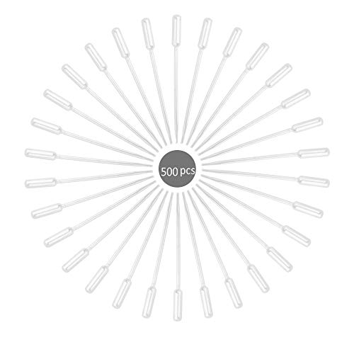 500 Stück Pipette Dropper, 0,5 ml Messpipette Futterpipette Dropper Polyethylen zum Experiment Medizin, Dropper Kunststoff Transfer Pipetten Mit Skala für Lab Experiment Zeichnung Tools 500 Stück Pipette Dropper, 0,5 ml Messpipette Futterpipette Dropper Polyethylen zum Experiment Medizin, Dropper Kunststoff Transfer Pipetten Mit Skala für Lab Experiment Zeichnung Tools von Mein HERZ