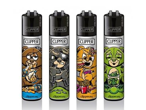 Clipper Feuerzeug Varianten 4er set's Lighter mit Kugelschreiber (Bad Teddies) von Mein Landhaus