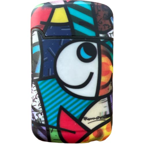 Feuerzeug Easy Torch Jet Flame Britto Art Collection Graffiti Lighter Rubber Tier Herz (Fisch) von Mein Landhaus