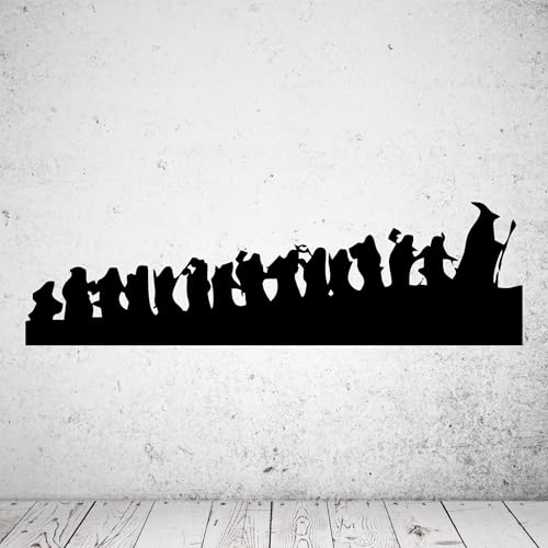 Hobbit Silhouette Wandtattoo, schwarz (M - ca. 60cm x 18cm) von mein-motiv.com